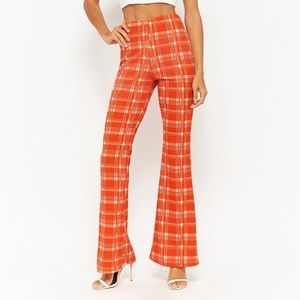 Orange Plaid Pants